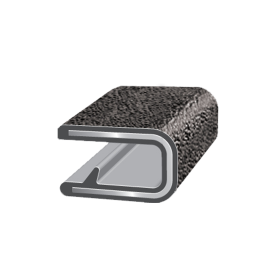 1/4" MATERIAL THICKNESS REGULAR EDGE TRIM - BLACK PEBBLE TEXTURE