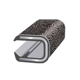 1/4" MATERIAL THICKNESS REGULAR EDGE TRIM - BLACK  PEBBLE TEXTURE