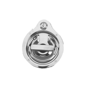 2 POINT KEY-LOCKING D-RING LATCH, STAINLESS STEEL - CENTER ONLY