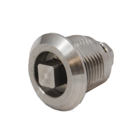 EXTERNAL STOP 18MM HOUSING w/ 8MM SQUARE INSERT - STAINLESS STEEL