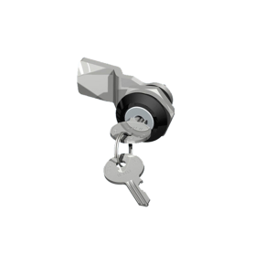 CLASSIC 18MM QUARTER-TURN w/ KEY CYLINDER IL101, KEY REMOVED-LOCKED POSITION ONLY, BLACK