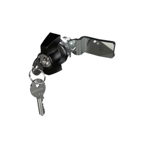 INTERNAL STOP 18MM WING KNOB HOUSING w/ KEY CYLINDER IL0333  - BLACK