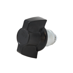 NON-LOCKING SINGLE POINT QUARTER-TURN WITH WING HANDLE, BLACK