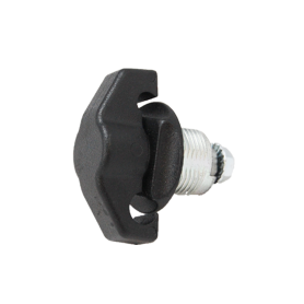BLACK PADLOCKABLE WING KNOB QUARTER TURN LATCH