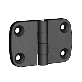 BLACK HINGE FOR EXTERNAL MOUNTING - 50 X 76 MM