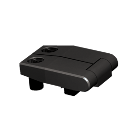 KLIMA-FLEX™ 40 x 61mm ADJUSTABLE 2D-HINGE FOR INSULATED DOORS - BLACK