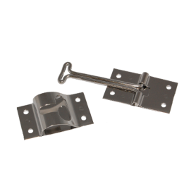 DOOR HOLDER, STAINLESS STEEL ELECTROPOLISHED