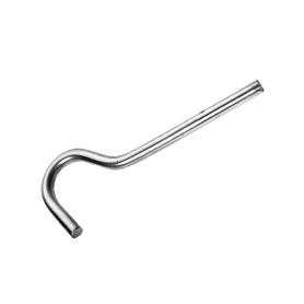 BOLT HOOK W/ 1/4" HOLE - ZINC