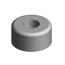 RUBBER FOOT W/ STEEL WASHER 1.50"