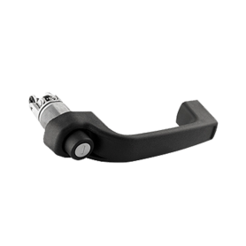 KEY LOCKING NYLON PUSH BUTTON ACTUATION L-HANDLE