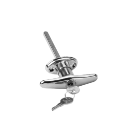 CHROME LOCKING T-HANDLE, 360° ROTATION
