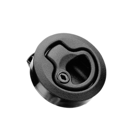 KEY-LOCKING FLUSH PULL LATCH - THICKNESS 2-7MM - BLACK