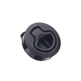 BLACK NON-LOCKING FLUSH PULL LATCH - THICKNESS 7-12MM