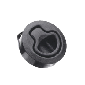 BLACK NON-LOCKING FLUSH PULL LATCH - THICKNESS 12-17MM