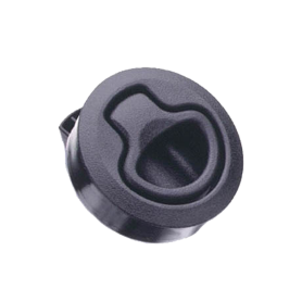 BLACK NON-LOCKING FLUSH PULL LATCH - THICKNESS 17-22MM