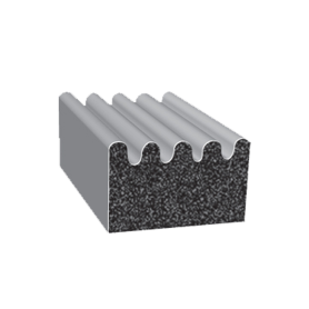 0.625"  RIBBED SPONGE RUBBER