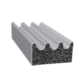 0.375" RIBBED SPONGE RUBBER