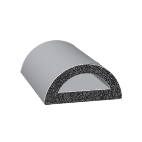 0.75" D-SHAPED SPONGE RUBBER w/ HIGH BOND TAPE