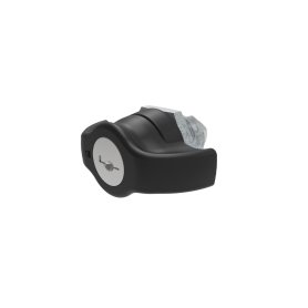 KEY-LOCKING SINGLE POINT QUARTER-TURN WING KNOB, BLACK