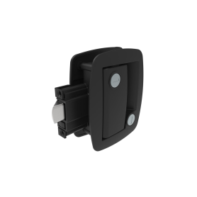 BLACK PUSH-TO-CLOSE ENTRY DOOR LATCH, KEY-LOCKING